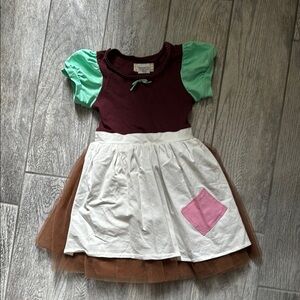 GUC- Cinderella maid Colorful Toddler Dress with Tulle Skirt